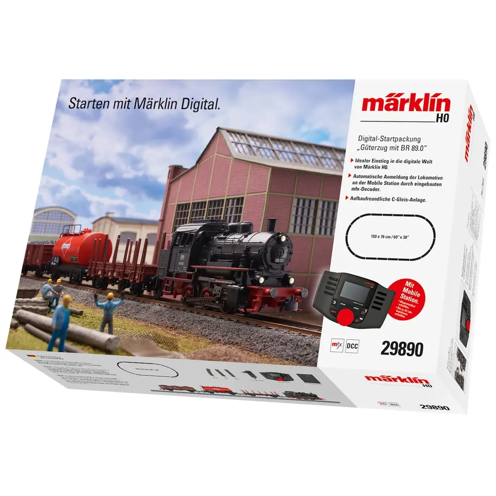 Coffret de départ numérique Train marchandises avec BR 89.0 - Märklin 29890 - HO 1/87 - DB - Ep III - Digital - 3R - 2