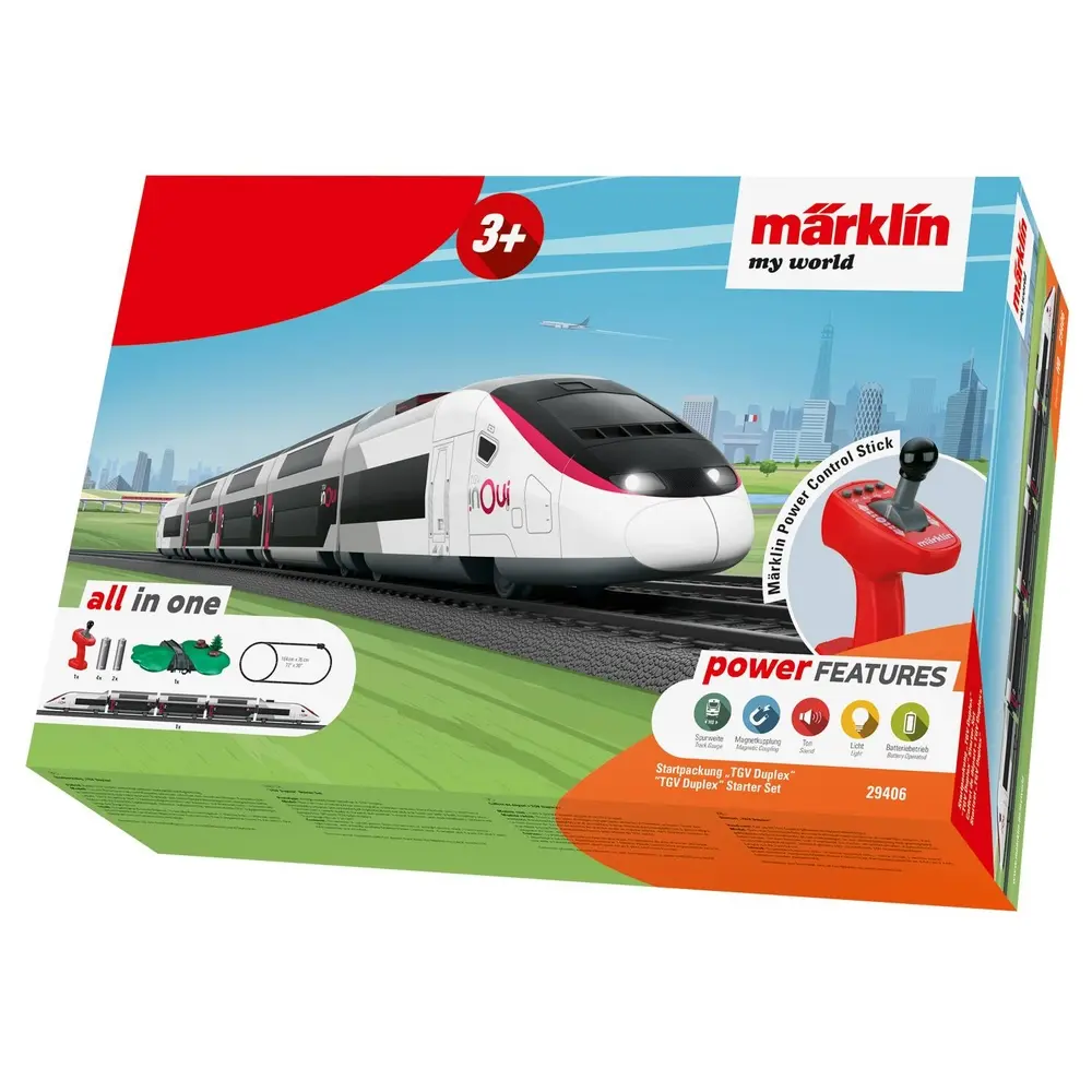 Coffret de départ "TGV Duplex / INOUI" - Märklin My World 29406 - HO 1/87 - SNCF - Digital sound - 2R - 4