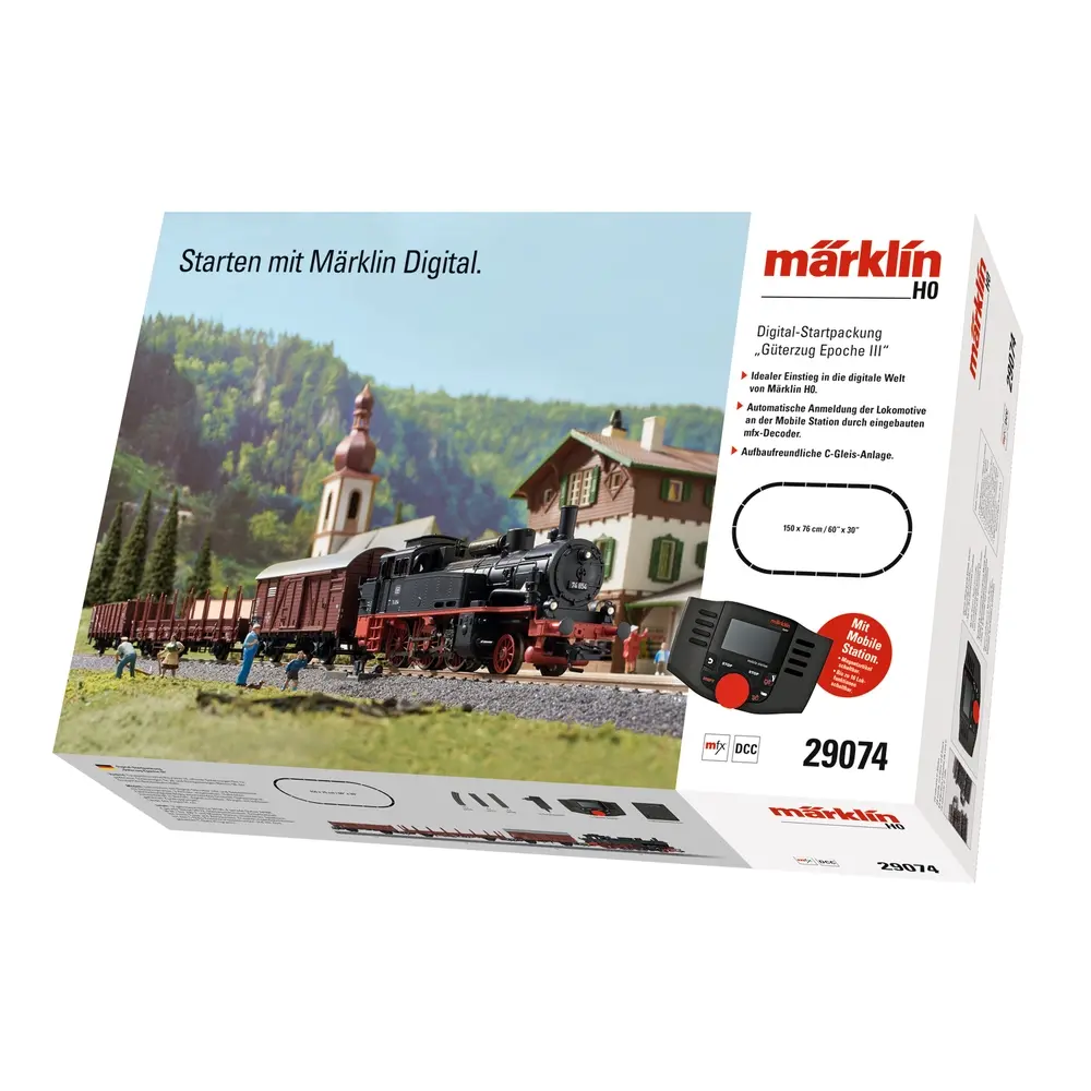 Coffret de Départ Numérique - Train de Marchandises et Wagons - MÄRKLIN 29074 - HO 1/87 - DB - EP III - Digital - 3