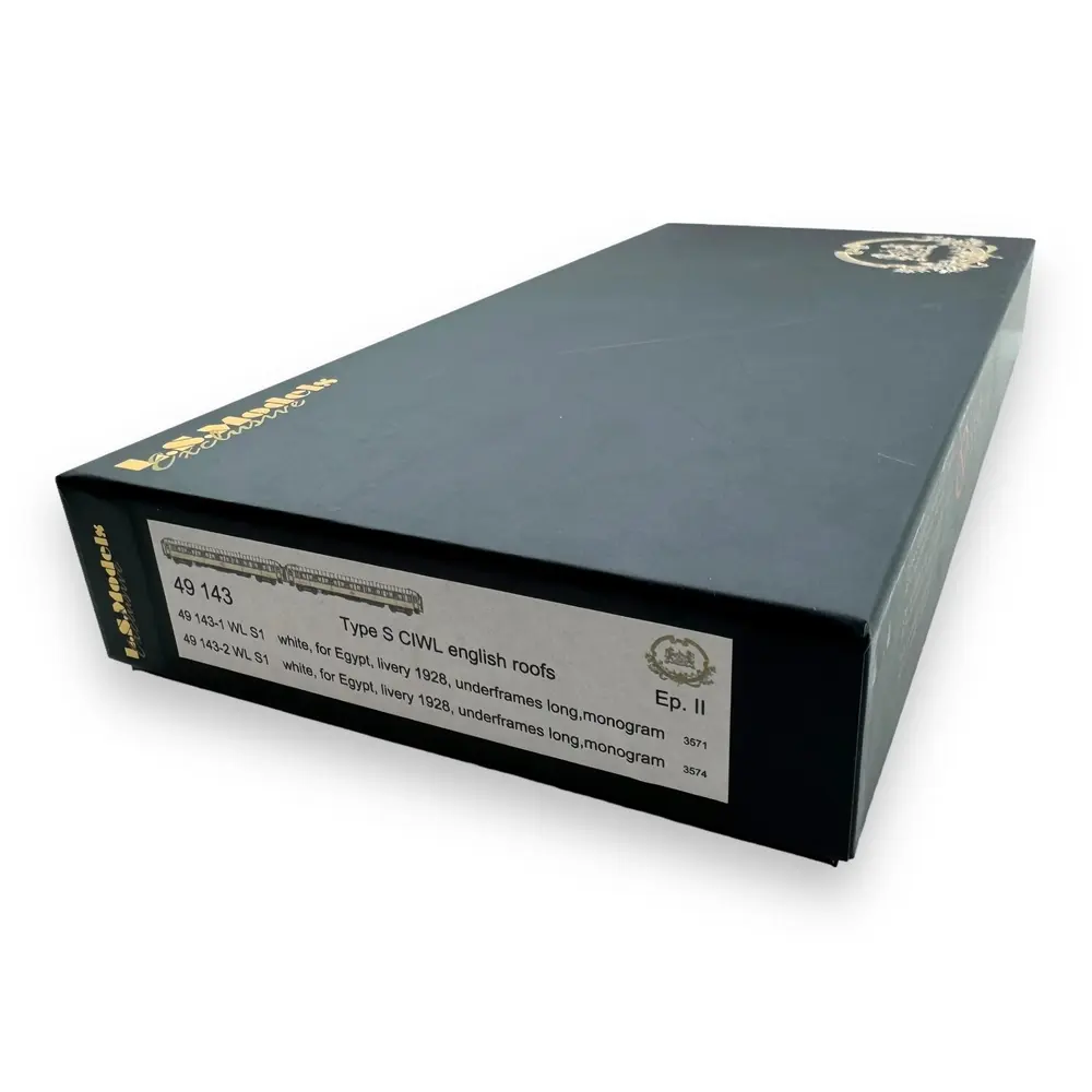 Set de 2 voitures lits type S livrée blanche avec monogramme - LS Models 49143 - HO 1/87 - CIWL - Ep II - 2R - 6