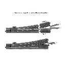 Aiguillage long à droite avec ballast - 12,1° - Marklin 24712 - 236,1 mm - HO : 1/87ème - Code 83 - Voie C - 3