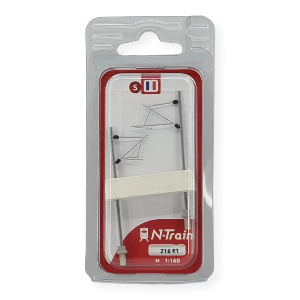 2 Poteaux en H à console | 25 kV-S MAFEN 21601 - Échelle N 1/160 - 2