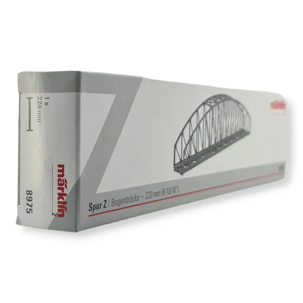 Pont en arc à voie unique Marklin 8975 - Z 1:220 - aspect en acier - 2