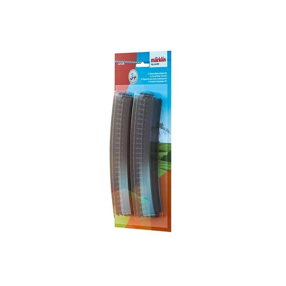  Lot de 6 éléments de voie courbe en plastique (R1) - Märklin my world 23130 - HO 1/87 - 3