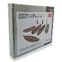 Lot de 5 barques avec rames non peintes - Artitec 50.122 - HO : 1/87   - 2