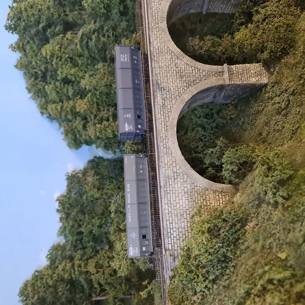 Set 2 wagons tombereaux - LS Models 31109 - HO : 1/87 - SNCF - EP III - 5