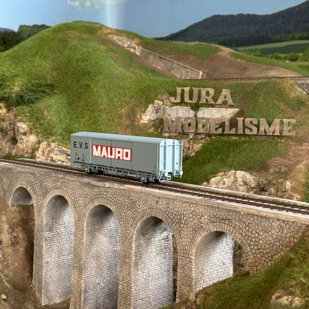 Wagon couvert EVS, Hbis, gris, parois planes "MAURO" - LS Models 30692 - HO 1/87 - SNCF - Ep IV-V - 2R - 5