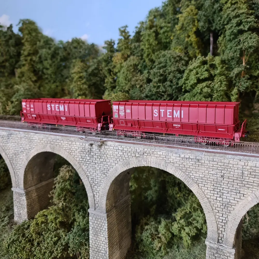 Set de 2 wagons tombereaux DMH Stemi - Ls Models 31117 - HO : 1/87 - SGW - EP V - 4