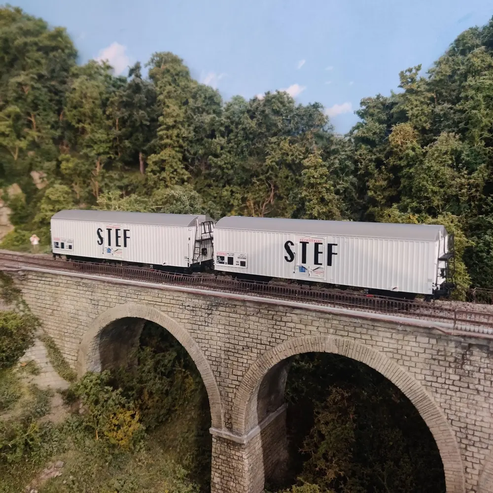 Set 2 wagons réfrigérants STEF - Ls Models 30224 - HO 1/87 - SNCF - EP IV - 5