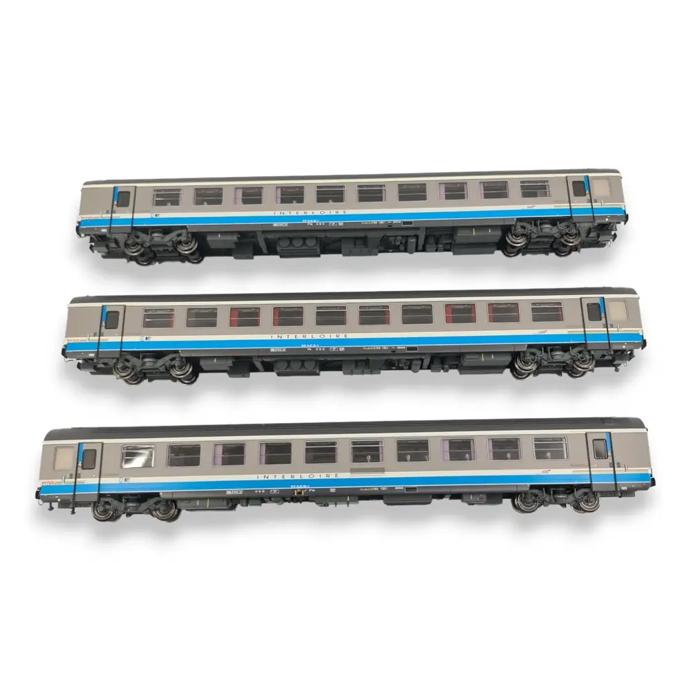 Set 3 Voitures VTU A8/B91/B91 Interloire Origine - LS MODELS 41204 - HO - SNCF - EP V - 3