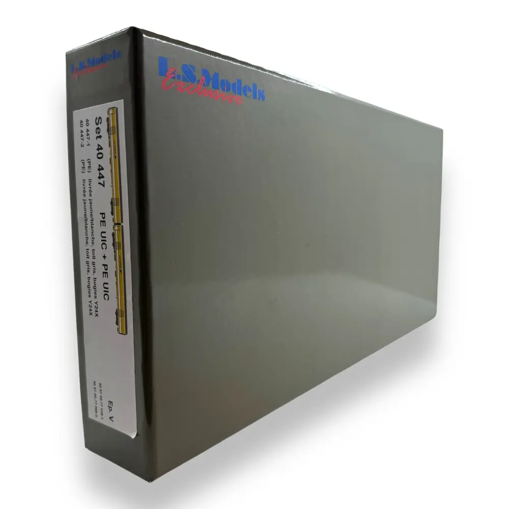 Set 2 voitures postales jaunes PE UIC - LS MODELS 40447 - SNCF - HO : 1/87 - EP V - 4