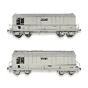 Set de 2 wagons tombereaux DC Unimetal - Ls Models 31120 - HO : 1/87 - SNCF - EP V - 2