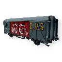Wagon couvert EVS, IK toit haut, gris/rouge, parois renforcées "LAMBERT & VALETTE" - LS Models 30688 - HO 1/87 - SNCF - Ep III - 2R - 2