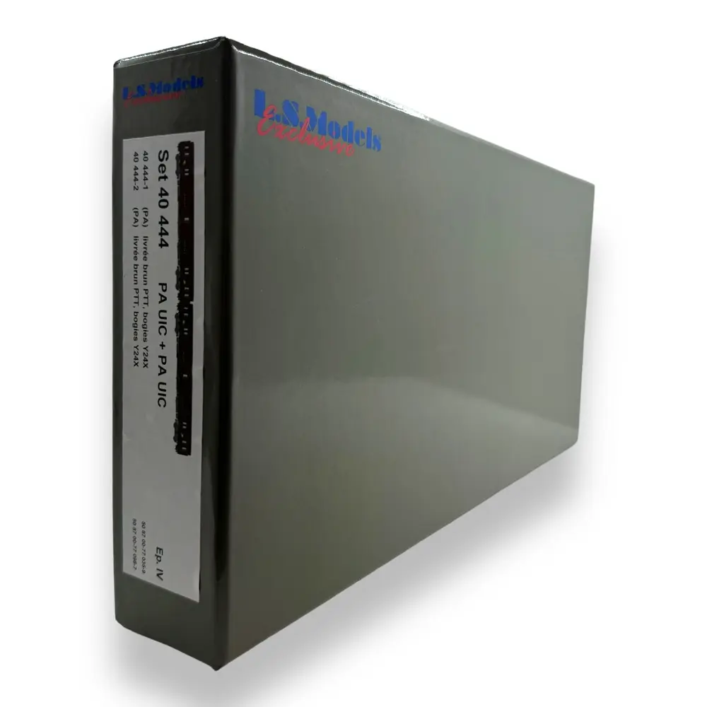 Set de 2 voitures postales PA UIC brun - LS Models 40444 - SNCF - HO : 1/87 - EP IV - 4