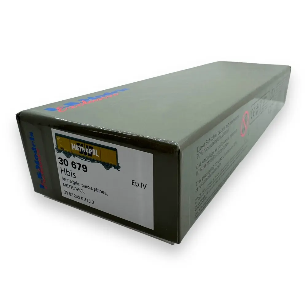 Wagon couvert EVS Hbis parois planes "Metropol" - LS Models 30679 - HO 1/87 - SNCF - Ep IV - 2R - 4