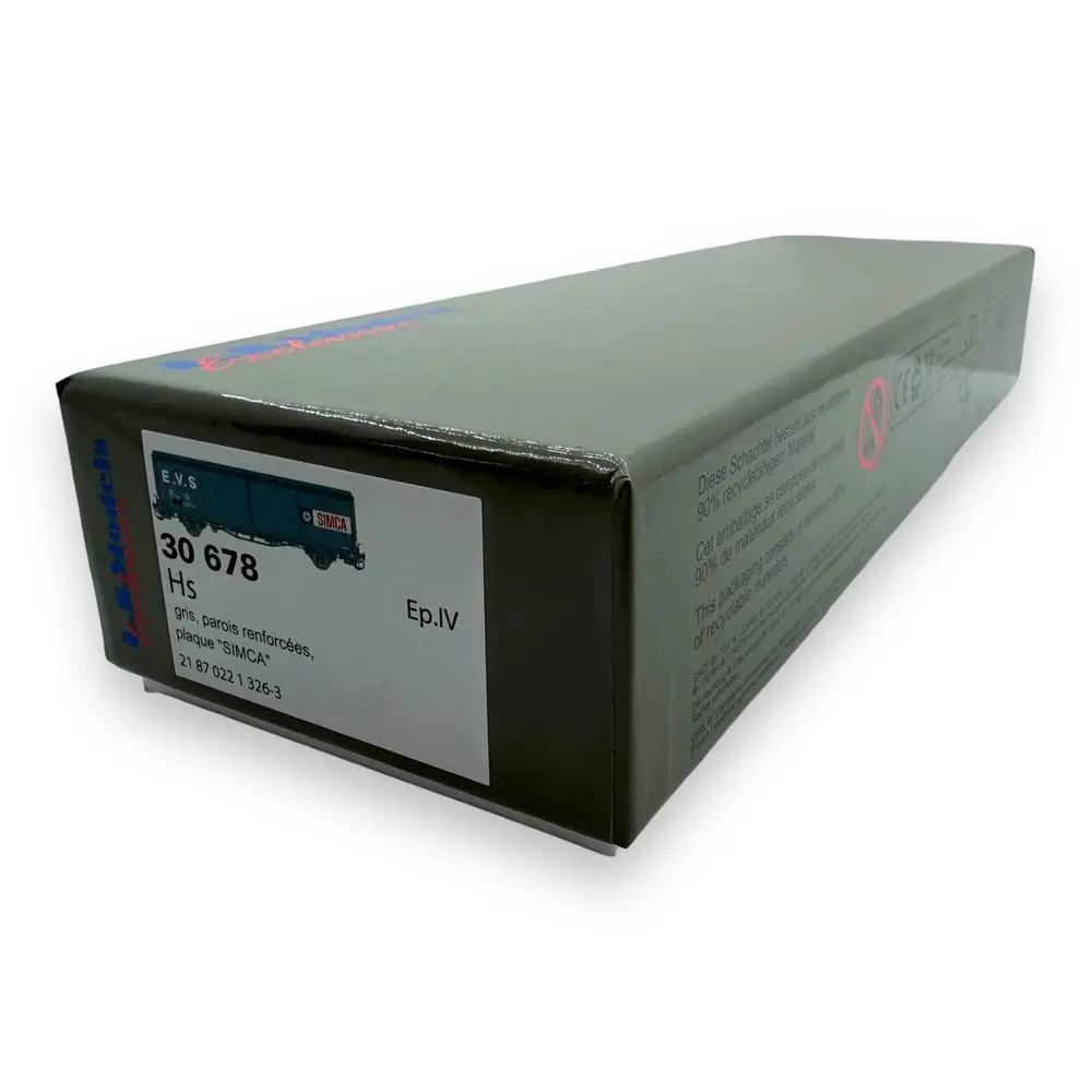 Wagon couvert EVS Hs parois renforcées "SIMCA" - LS Models 30678 - HO 1/87 - SNCF - Ep IV - 2R - 4