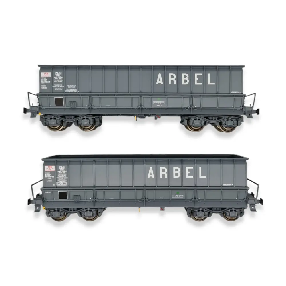 Set de 2 wagons tombereaux DMH Arbel - Ls Models 31115 - HO : 1/87 - SGW - EP IV V - 2