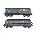 Set de 2 wagons tombereaux DMH Arbel - Ls Models 31115 - HO : 1/87 - SGW - EP IV V - 2