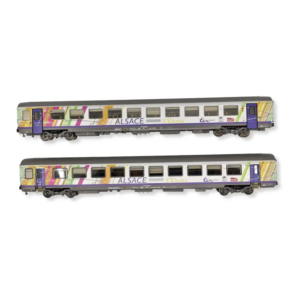 Set de 2 voitures VTU Alsace - LS Models 41211 - HO 1/87 - SNCF - Ep VI - 2R - 3
