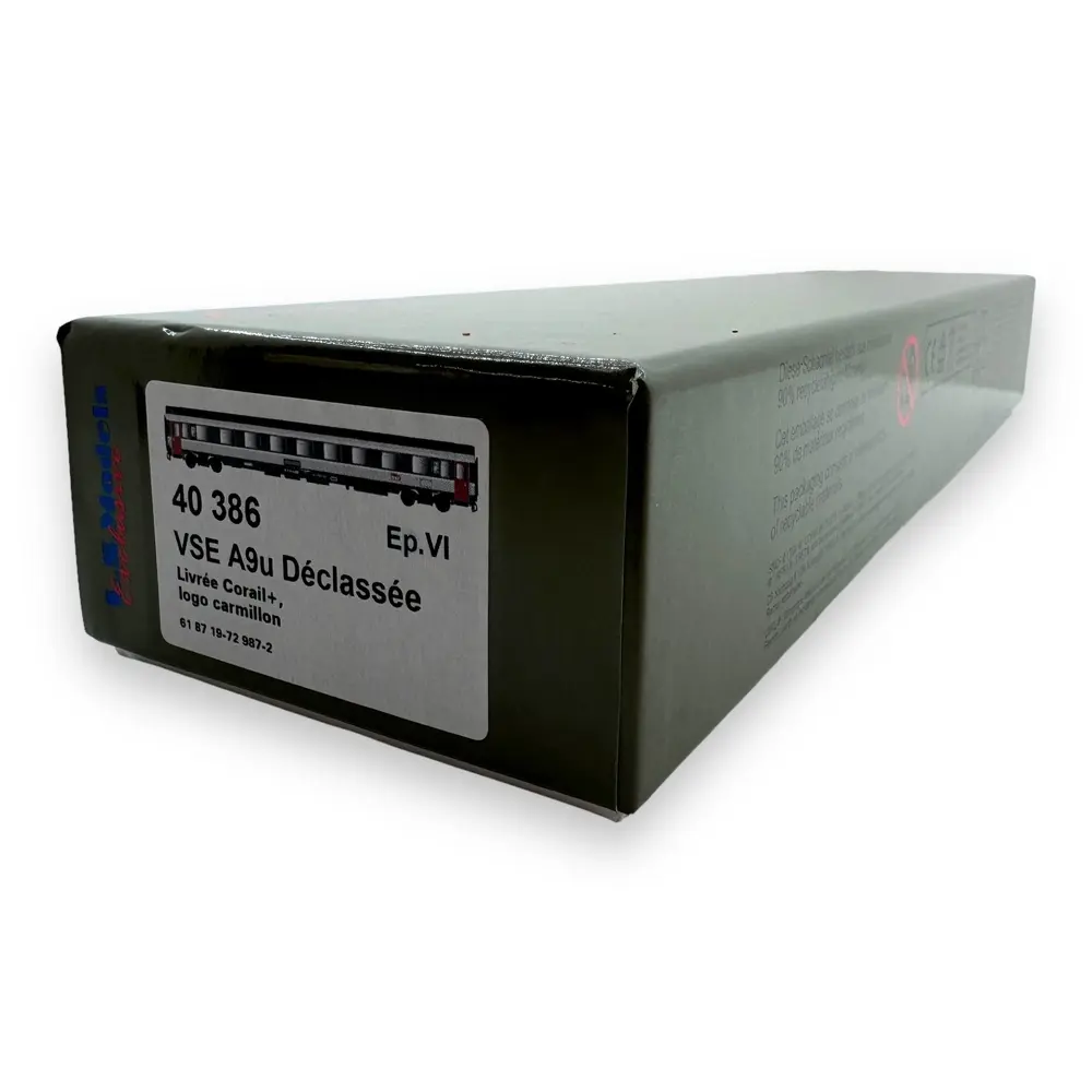 Voiture voyageurs VSE B9u Corail - LS Models 40386 - HO 1/87 - SNCF - Ep VI - 2R - 4