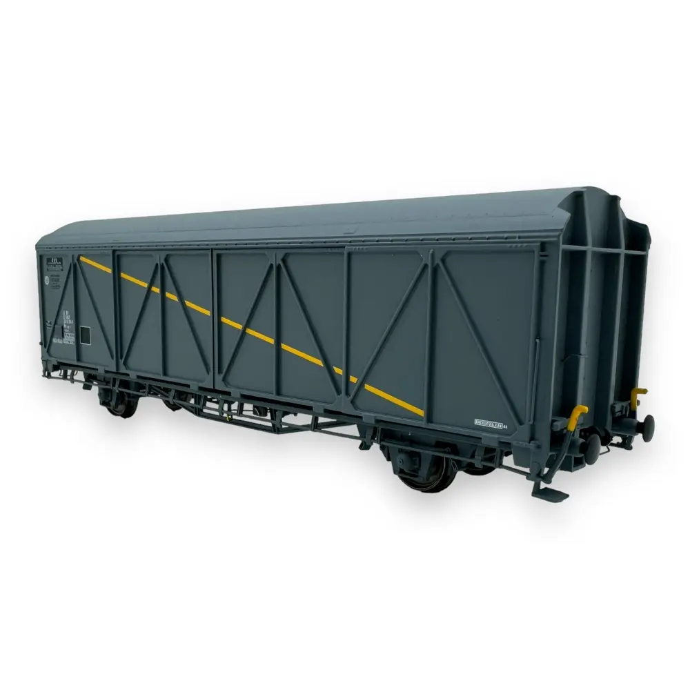 Wagon couvert EVS His parois renforcées "bande jaune" - LS Models 30677 - HO 1/87 - SNCF - Ep V - 2R - 2