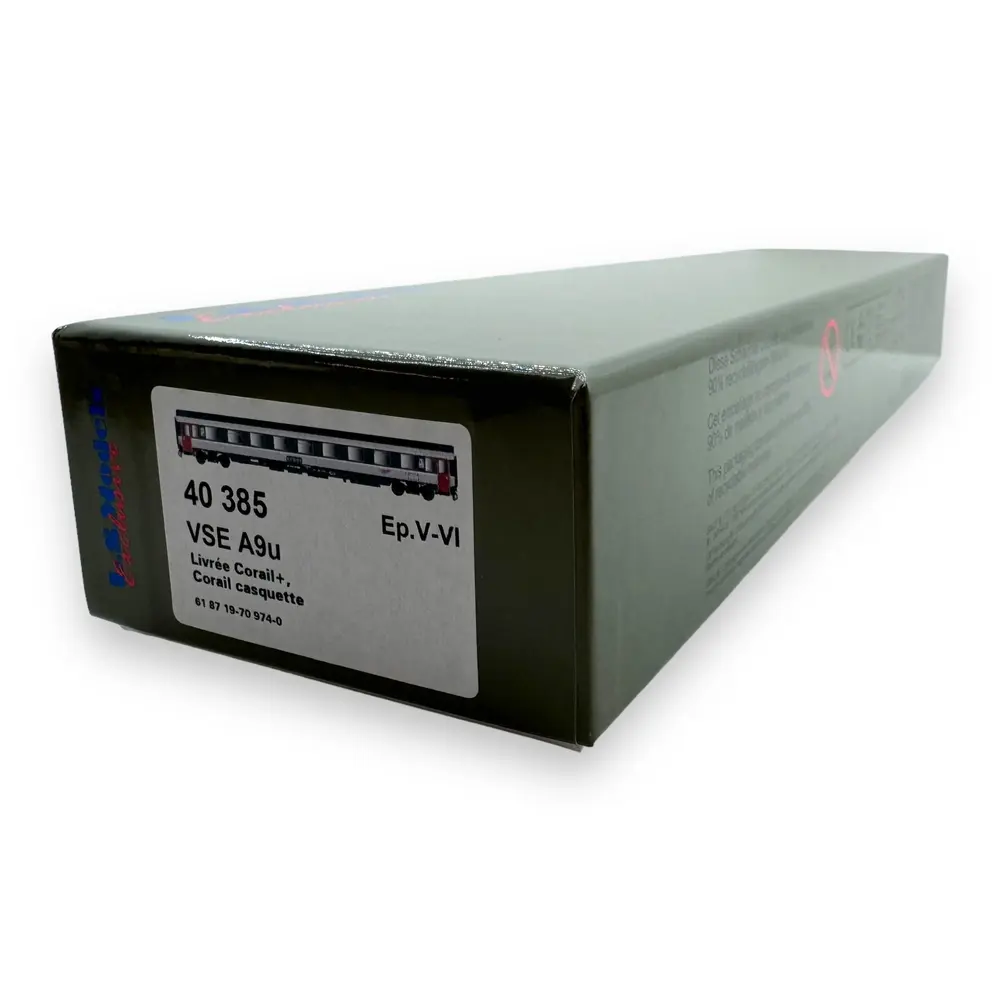 Voiture voyageurs VSE A9u Corail - LS Models 40385 - HO 1/87 - SNCF - Ep V-VI - 2R - 4
