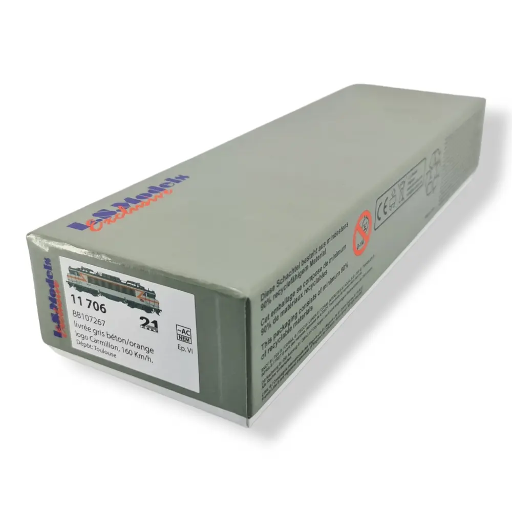 Locomotive électrique BB107267 AC LS MODELS 11706 - HO 1/87 - SNCF EP V - 4