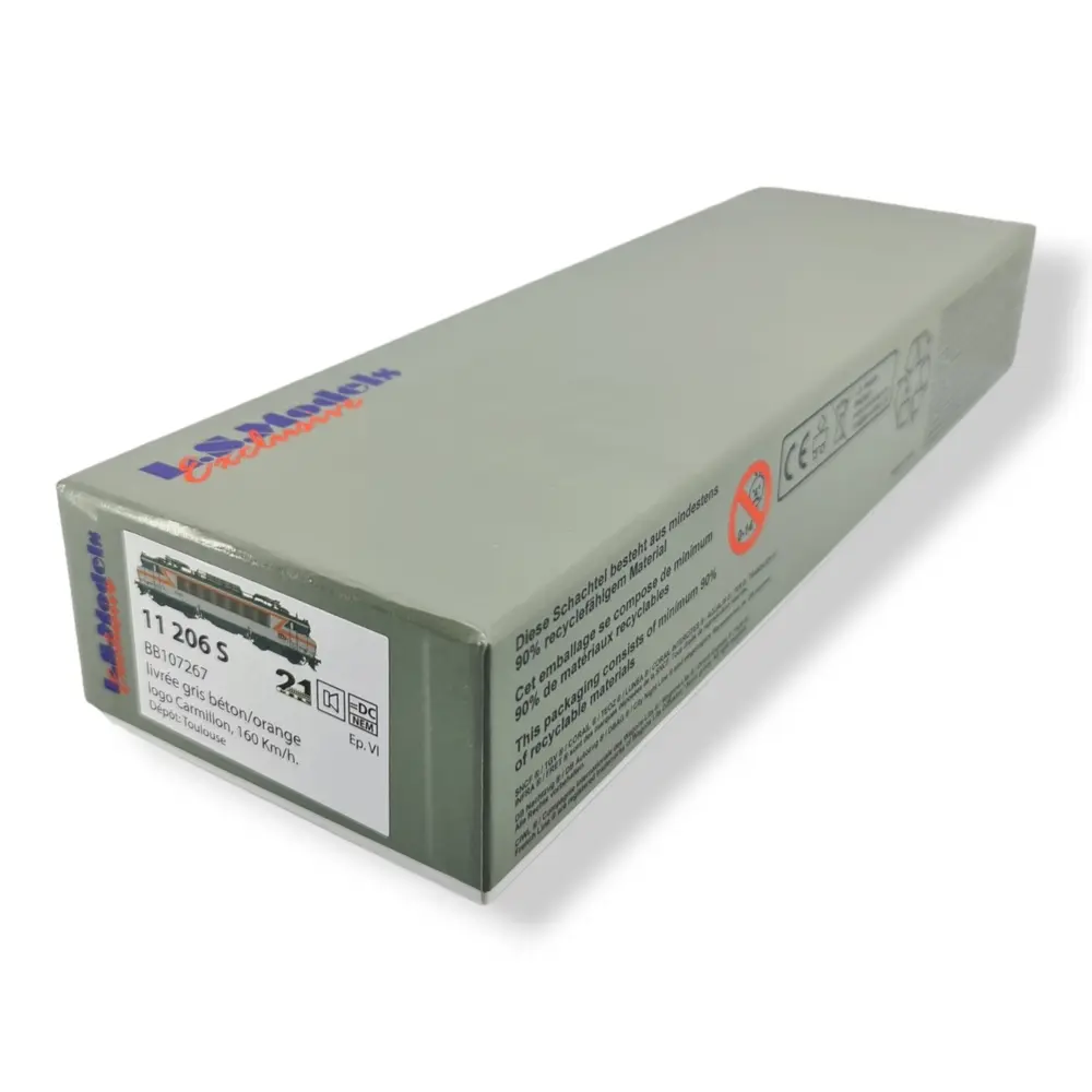 Locomotive électrique BB 107267 - LS Models 11206S - HO 1/87 - SNCF - Ep VI - Digital sound - 2R - 4