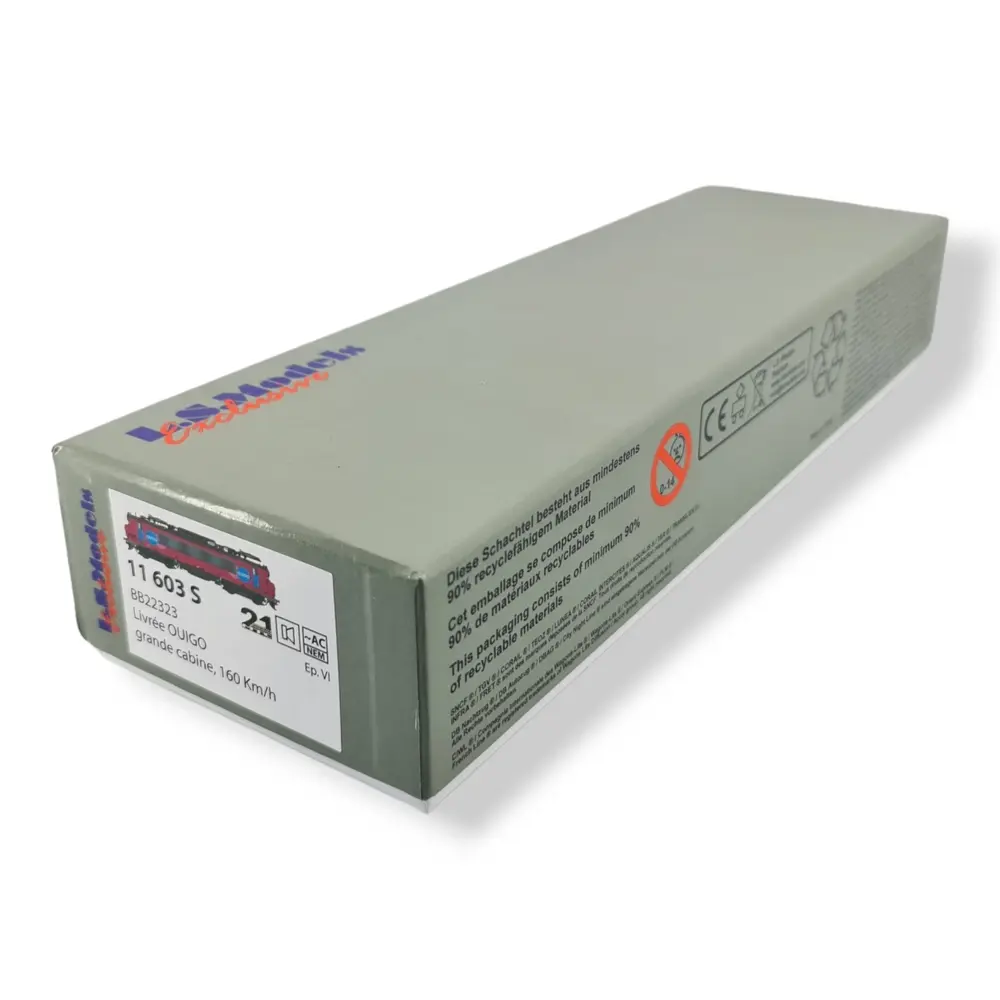 Locomotive électrique BB22323 Ouigo ACC SON LS MODELS 11603S - HO 1/87 - SNCF EP VI - 4