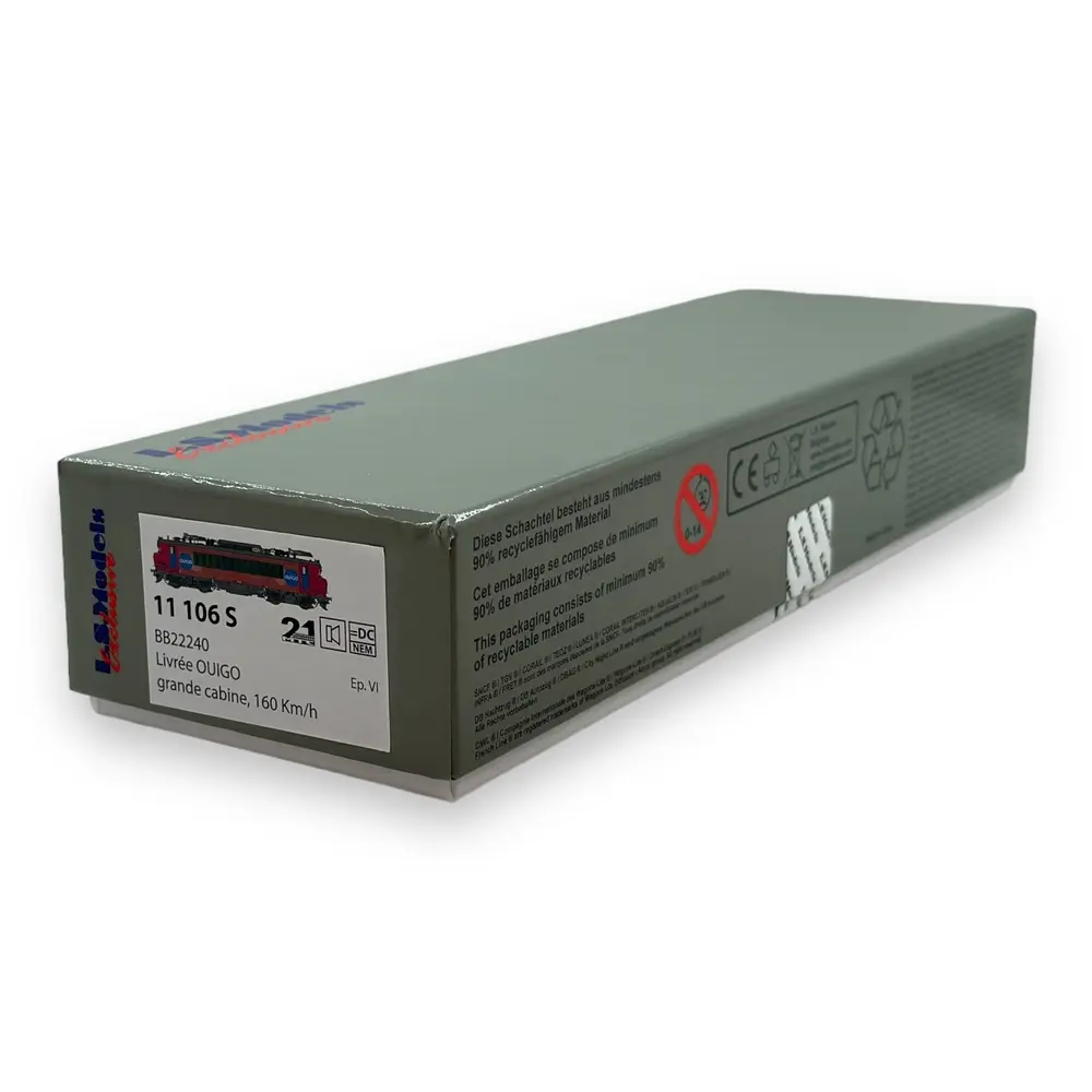 Locomotive électrique BB22240 - LS MODELS 11106S - EP VI - HO 1/87 - SNCF - DCC SON - 4