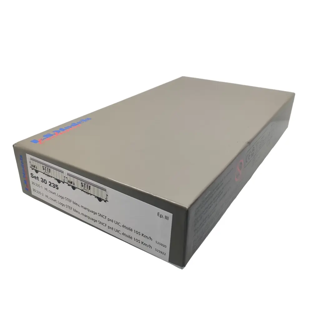 Set 2 wagons réfrigérants STEF - Ls Models 30235 - HO 1/87 - SNCF - EP III - 5