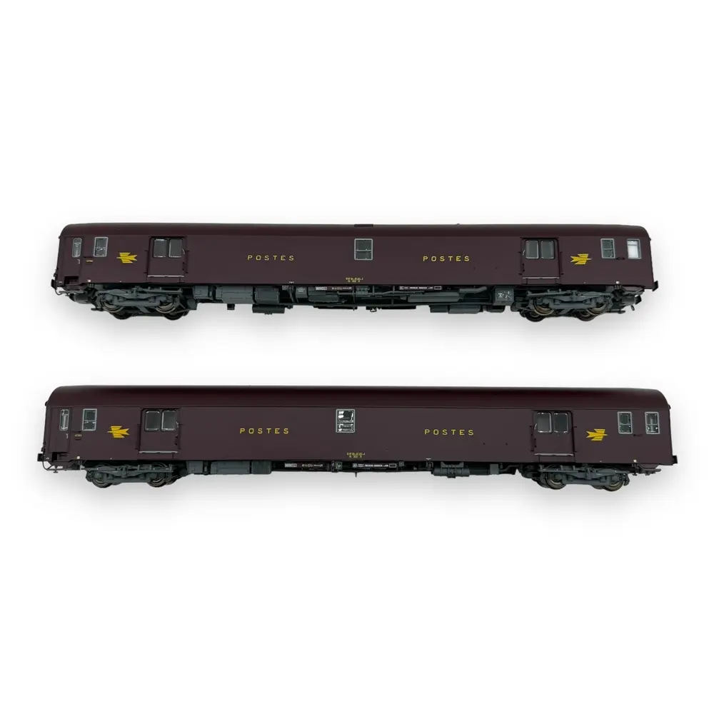 Set de 2 voitures postales PA UIC - LS Models 40443 - HO 1/87 - SNCF - Ep IV - 2R - 3