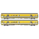 Set 2 voitures postales jaunes PA UIC - LSModels 40445 - SNCF - HO : 1/87 - EP IV - 2