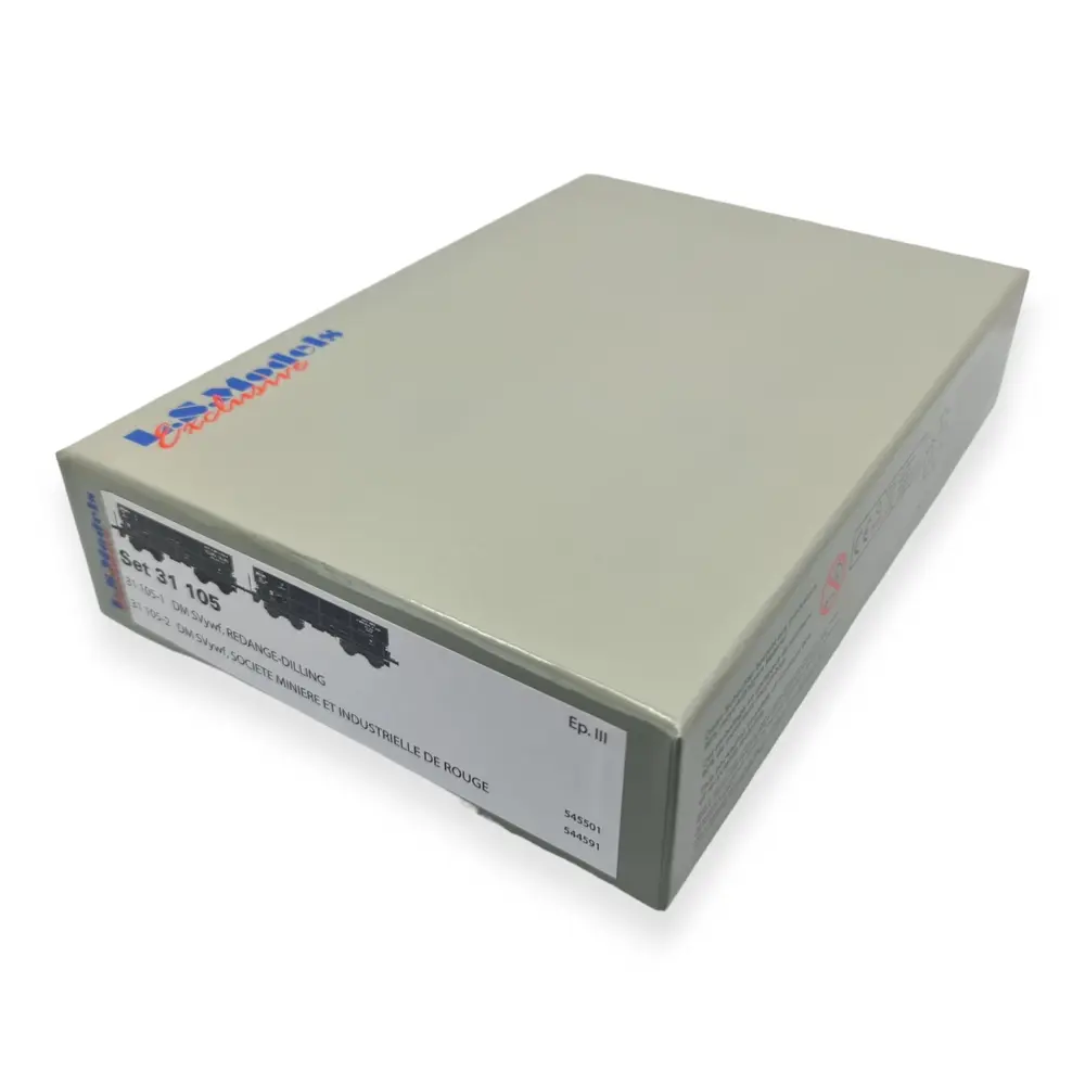 Set de 2 wagons trémies Redange-Dilling DM - LS Models 31105 - HO : 1/87 - SNCF - EP III - 4