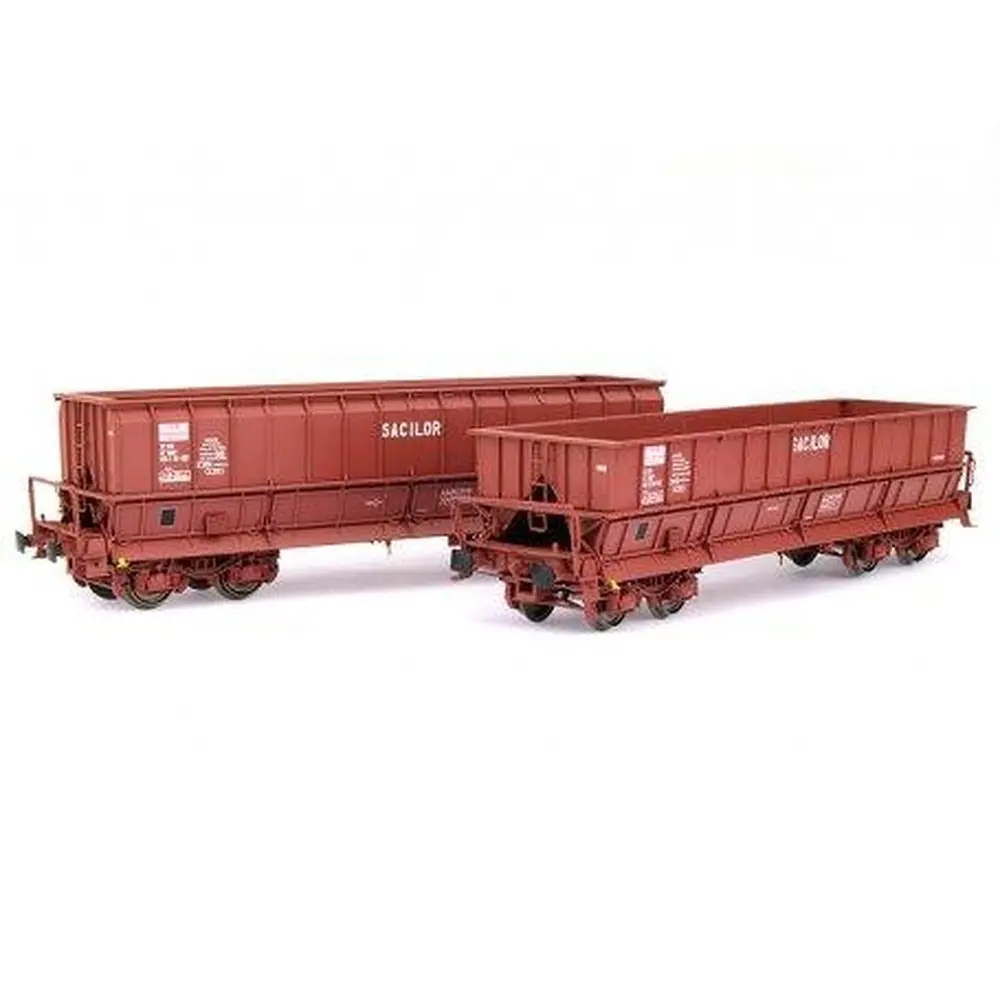 Set de 2 wagons tombereaux SACILOR - LS Models 30800 - HO 1/87 - SNCF - Ep IV - 2R - 2