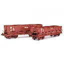 Set de 2 wagons tombereaux SACILOR - LS Models 30800 - HO 1/87 - SNCF - Ep IV - 2R - 2