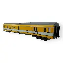 Voiture postale PA UIC livrée jaune/blanche toit gris, bogies Y24X - LS Models 40428 - HO 1/87 - SNCF - Ep IV - 2R - 2