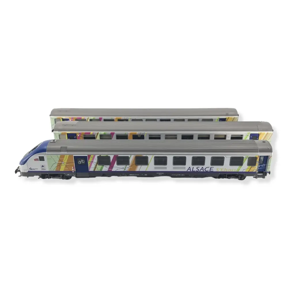 Set de 3 voitures TER Alsace - LS Models 41231DC - HO 1/87 - SNCF - EP VI - 2R - 2