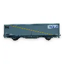 Wagon couvert EVS Hs parois planes "Bande jaune" - LS Models 30672 - HO 1/87 - SNCF - Ep IV - 2R - 3