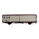 Wagon couvert EVS, Hs, blanc/brun, parois planes - LS Models 30690 - HO 1/87 - SNCF - Ep IV - 2R - 3