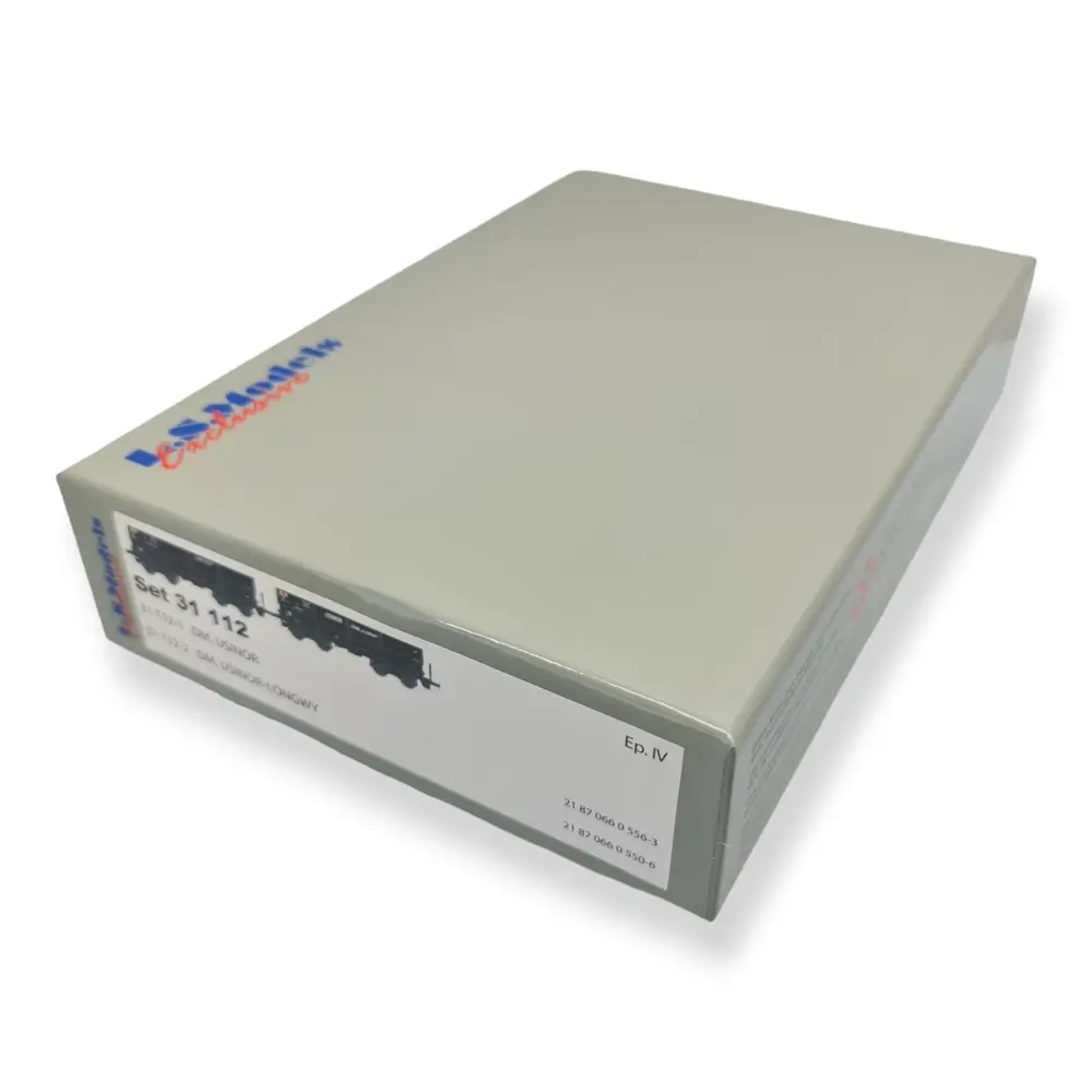 Set 2 wagons tombereaux LS Models 31112 - HO : 1/87 - SNCF - EP IV - 3