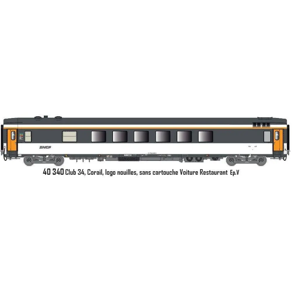 Voiture restaurant Corail Vru Club 34 - LsModels 40340 - HO : 1/87 - SNCF - EP V - 3