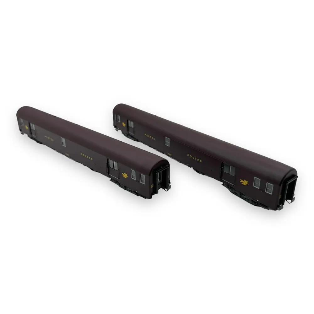 Set de 2 voitures postales PA UIC - LS Models 40443 - HO 1/87 - SNCF - Ep IV - 2R - 2