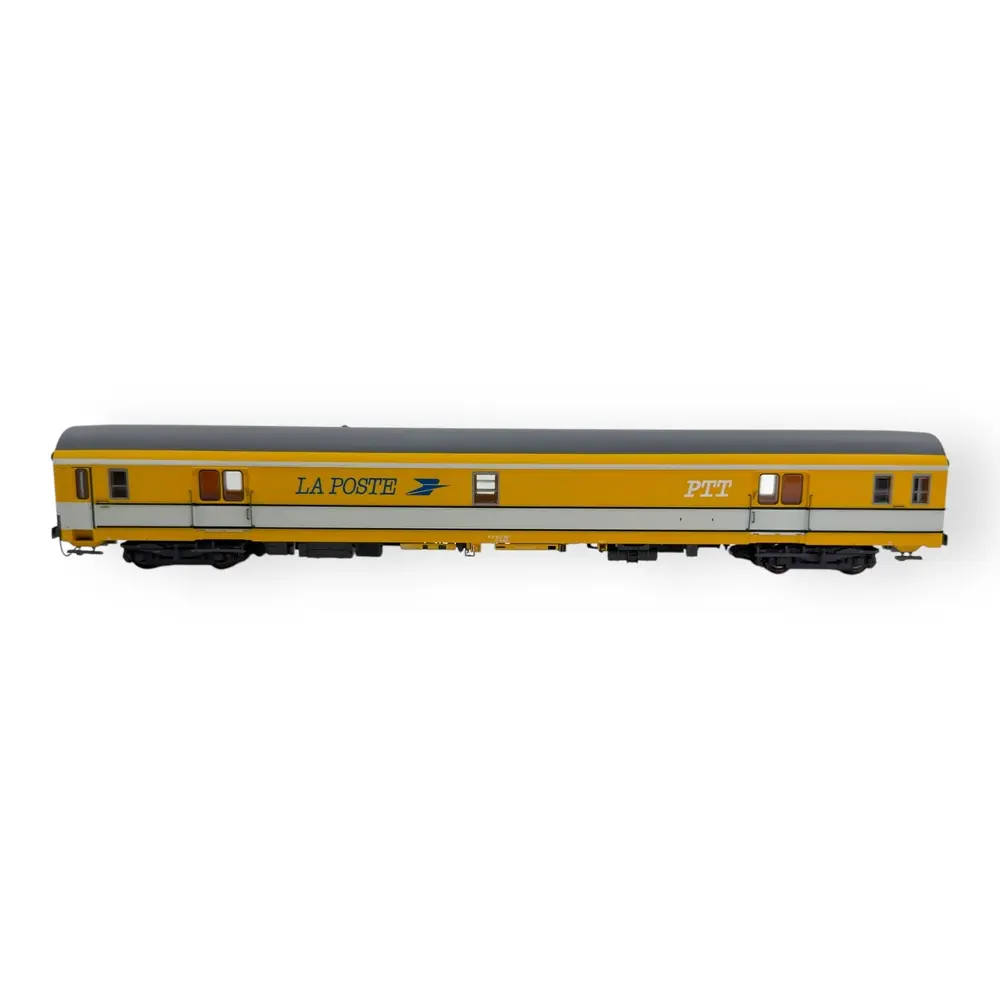 Voiture postale PA UIC livrée jaune/blanche toit gris, bogies Y24X - LS Models 40429 - HO 1/87 - SNCF - Ep IV - 2R - 3