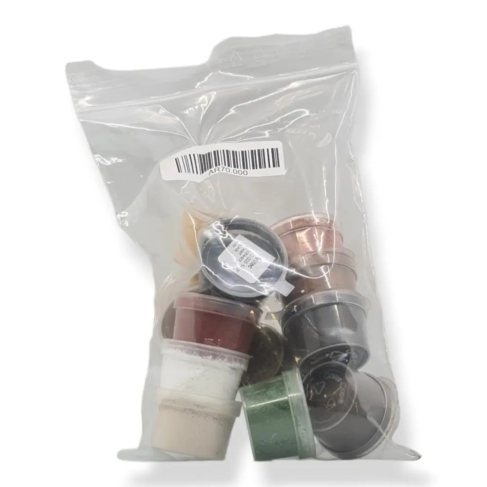Lot de 12 poudres de différentes couleurs - Artitec 70.000 - HO 1/87    - 3