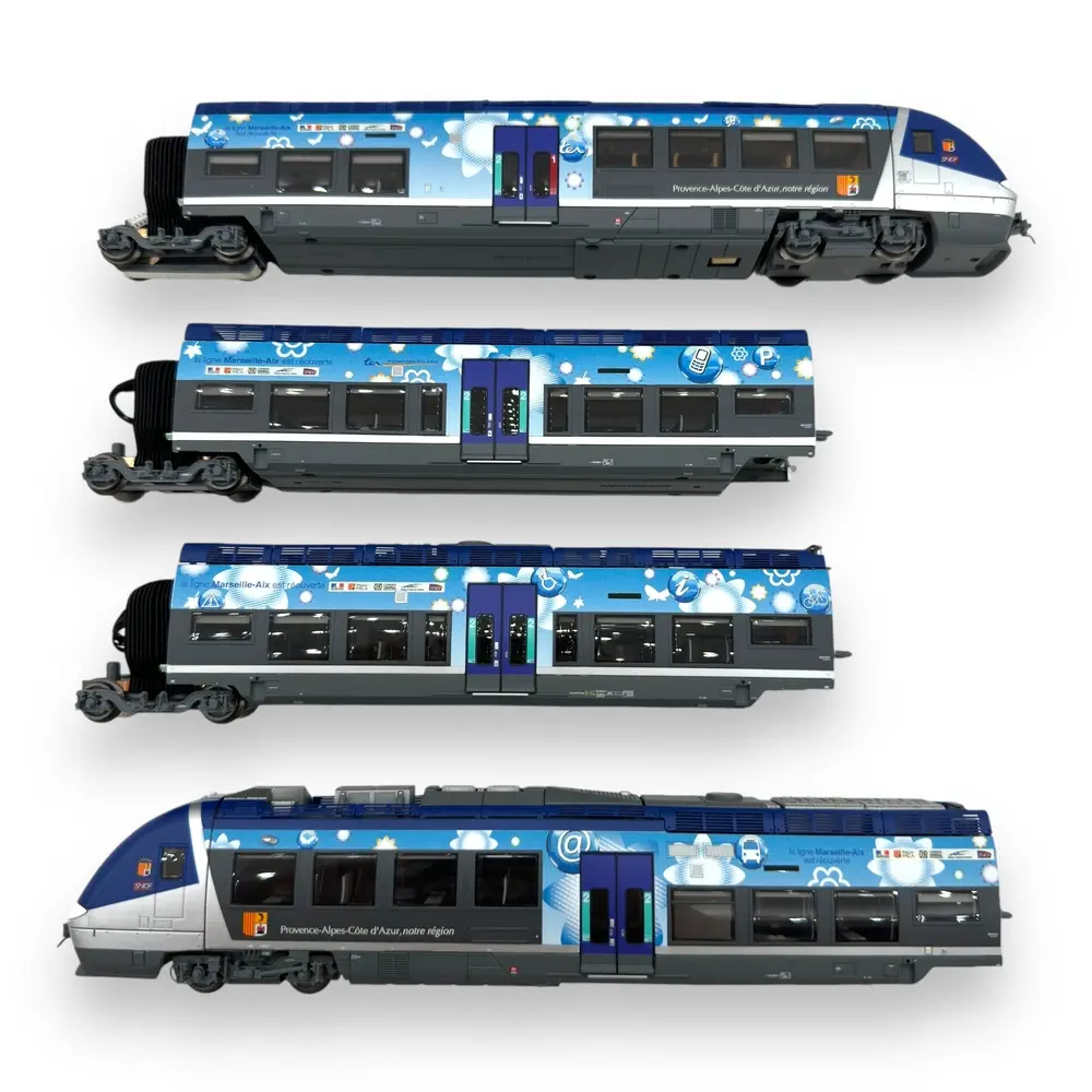 Autorail bimode AGC B 81621/81622 Paca Aix - LS Models 10392 - HO 1/87 - SNCF - Ep VI - Analogique - 2R - 4