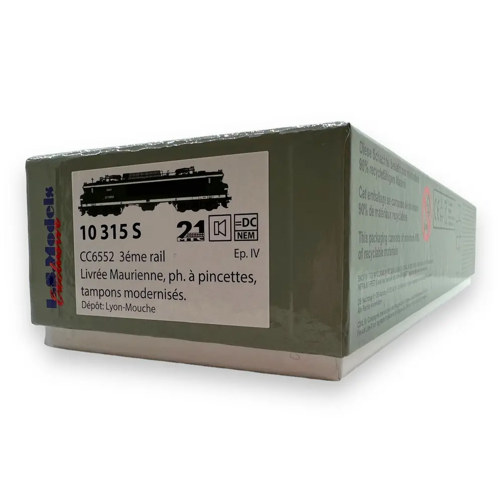 Locomotive Électrique CC 6552 - LS MODELS 10315 S - HO 1/87 - SNCF - EP IV - Digital Sound - DCC - 4