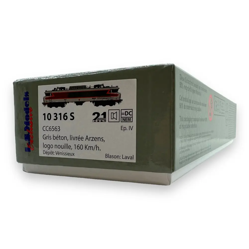 Locomotive Électrique CC 6563 - LS MODELS 10316 S - HO 1/87 - SNCF - EP IV/V - Digital Sound - DCC - 4