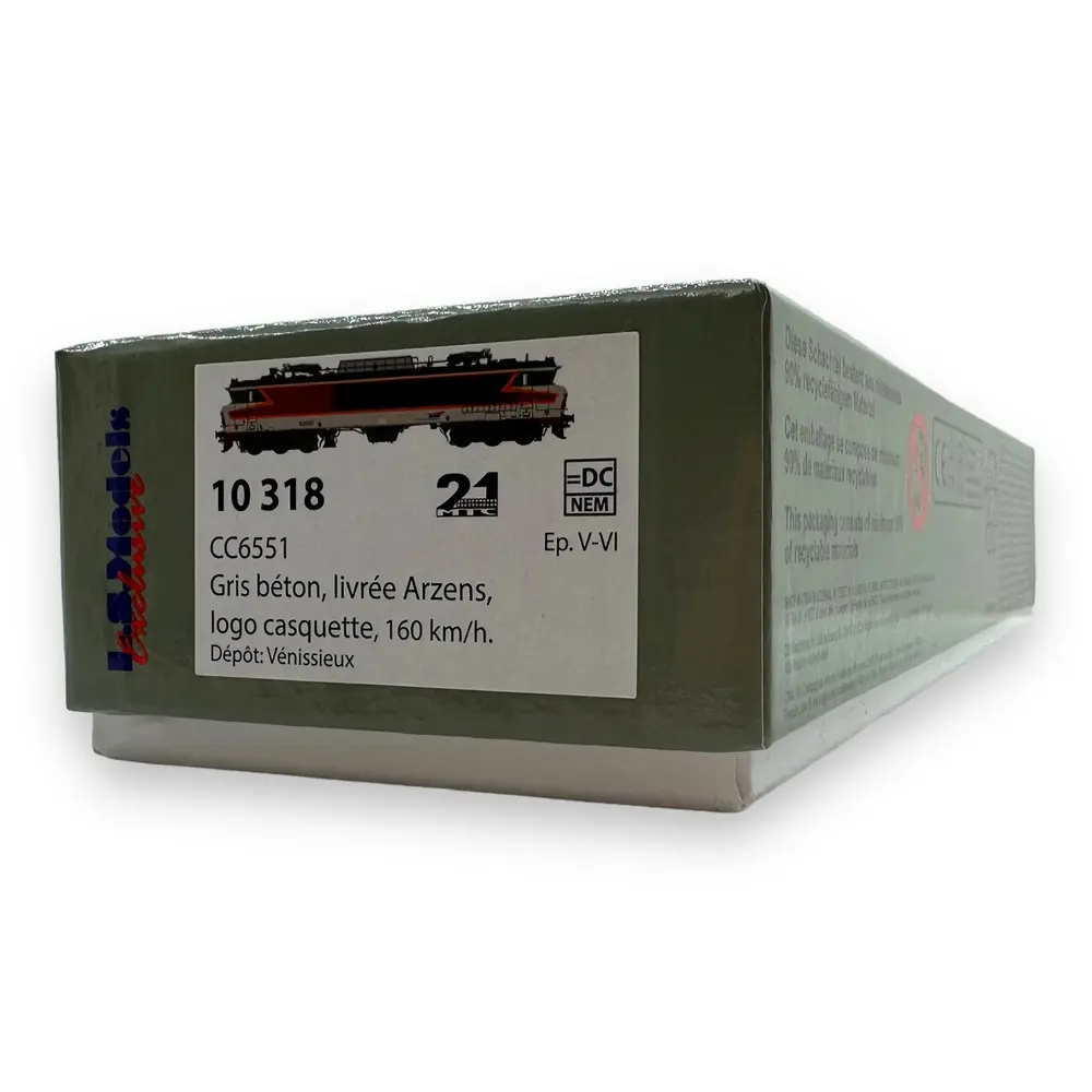 Locomotive Électrique CC 6551 - LS MODELS 10318 - HO 1/87 - SNCF - EP V/VI - Analogique - DC - 4