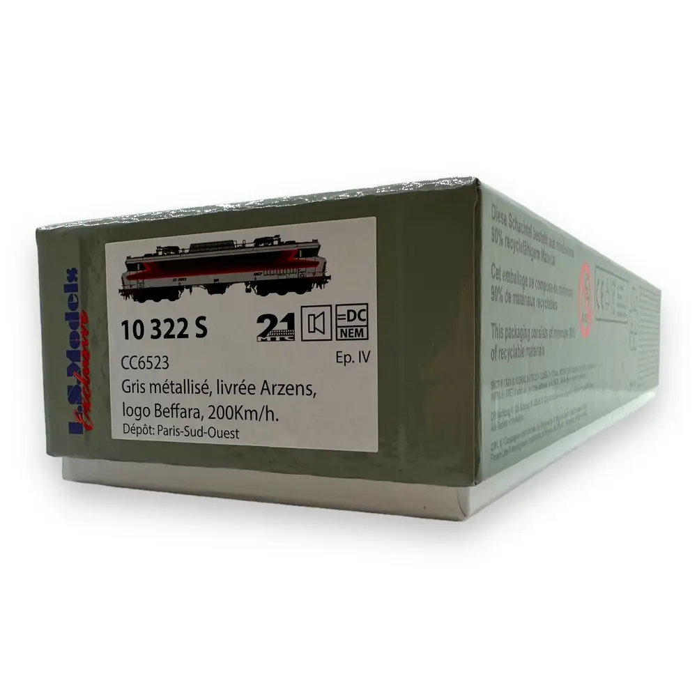 Locomotive Électrique CC 6523 - LS MODELS 10322 S - HO 1/87 - SNCF - EP IV - Digital Sound - DCC - 4